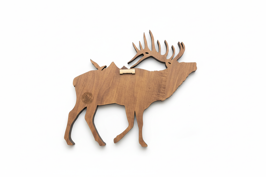 Elk Wall Art Back - Studio White Background