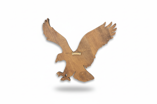 Bald Eagle Wall Art Back - Studio White Background