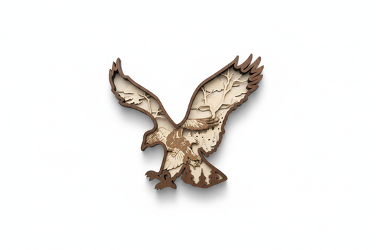 Bald Eagle Wall Art - Studio White Background