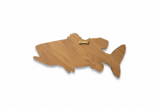 Bass Fish Wall Art Back - Studio White Background