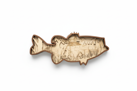 Bass Wall Art Front - Studio White Background