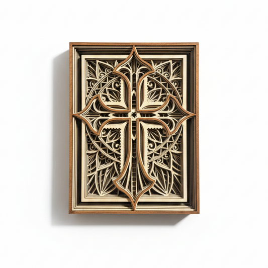 Cross Wall Art - Studio White Background