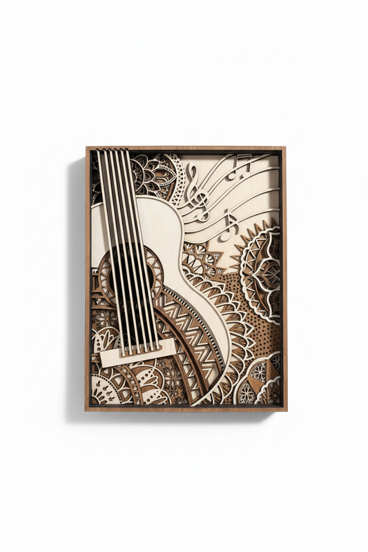 Guitar Wall Art - Studio White Background