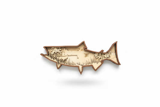 Muskie Wall Art - Studio White Background